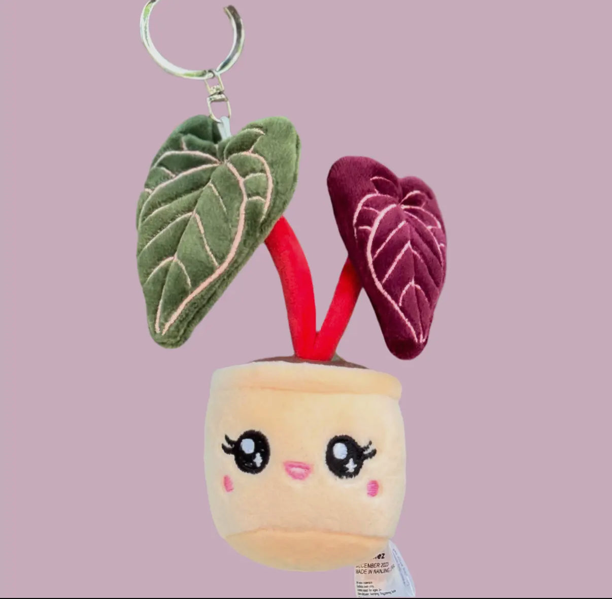 Anthurium Red Crystallinum keychain