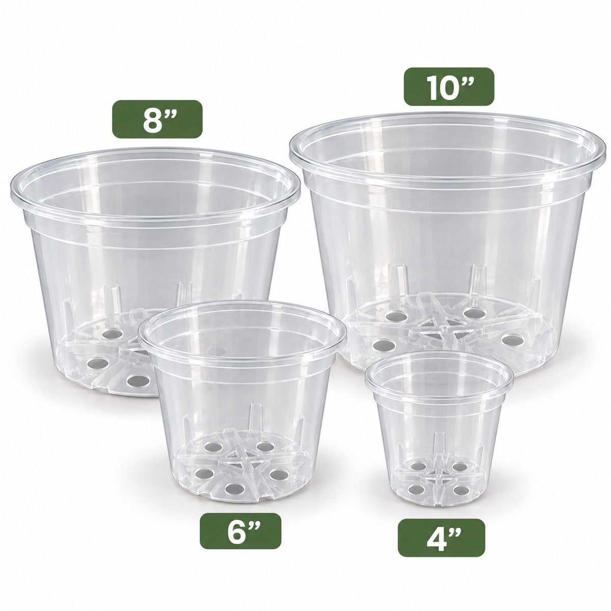 Plastic Clear Pots
